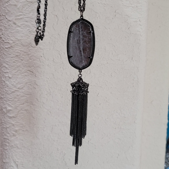 Kendra Scott Gunmetal Earrings Set Mirror Rock - Picture 4 of 14